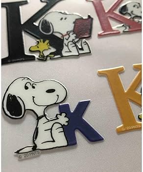 Amazon | S&C スヌーピー[耐熱 耐水 イニシャル ステッカー